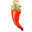 Get Kickin' Refillable Chili Pepper Kicker