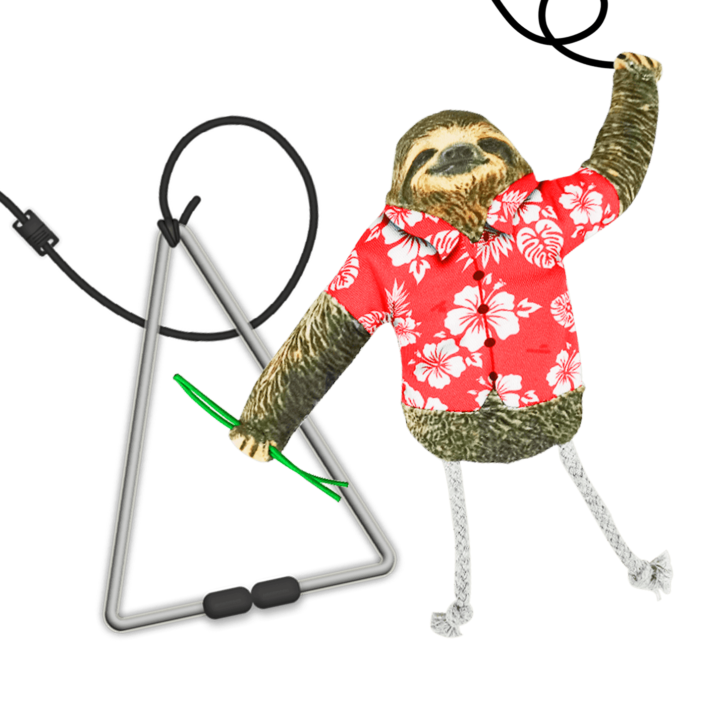 Jump 'n' Jamb - Get Wild Sloth - Refillable Catnip Swinging Toy