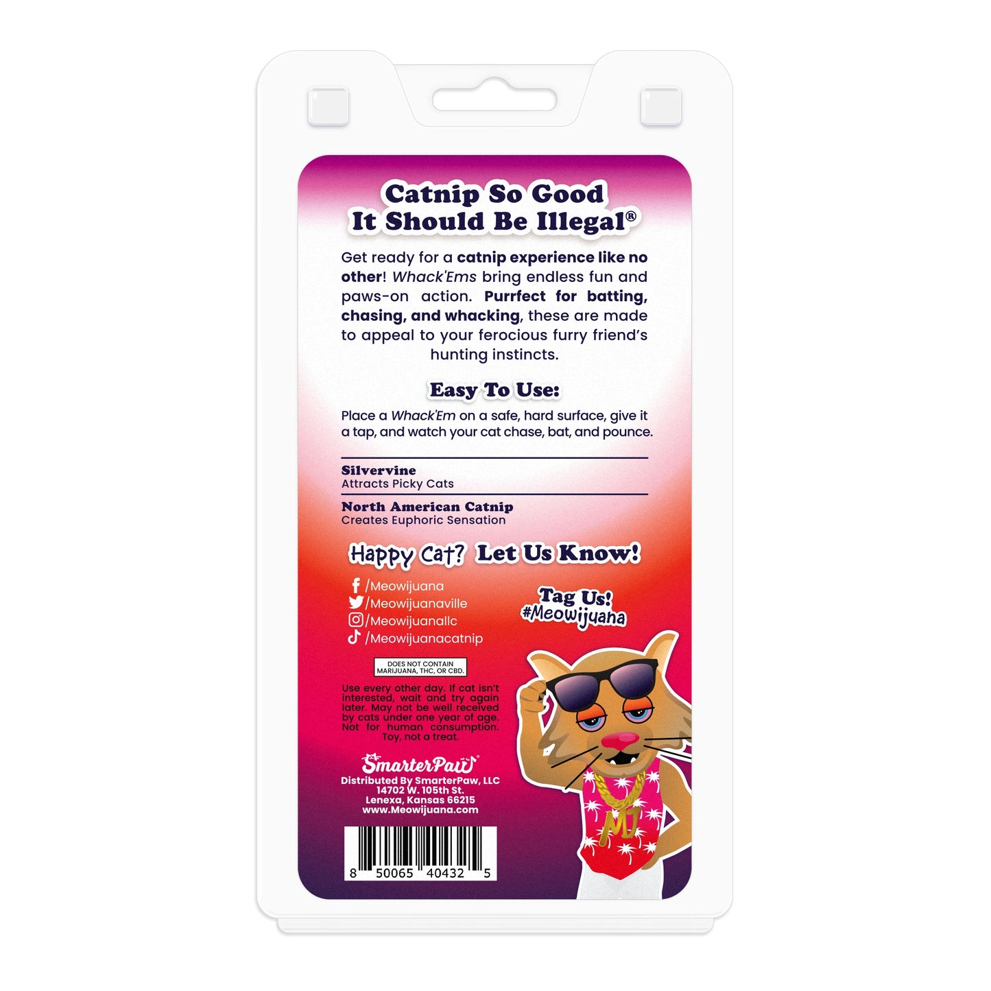 Meowijuana Purple Passion Whack’Ems cat toy balls – 2-pack of silvervine and catnip balls, great for picky cats.