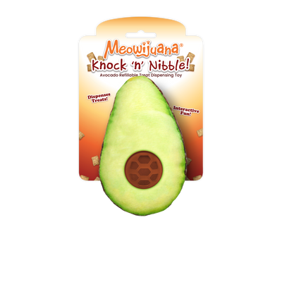 Knock 'n' Nibble Avocado - Refillable Treat Dispensing Toy