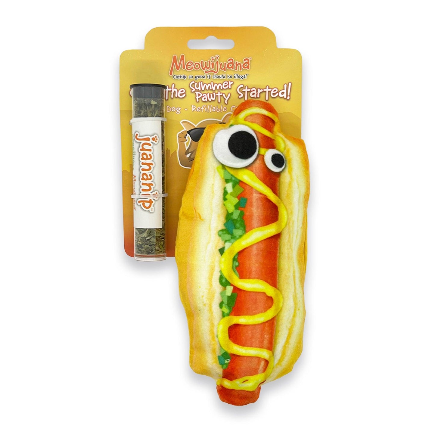 Get the Summer Pawty Started Refillable Hot Dog - Meowijuana - A Catnip Company