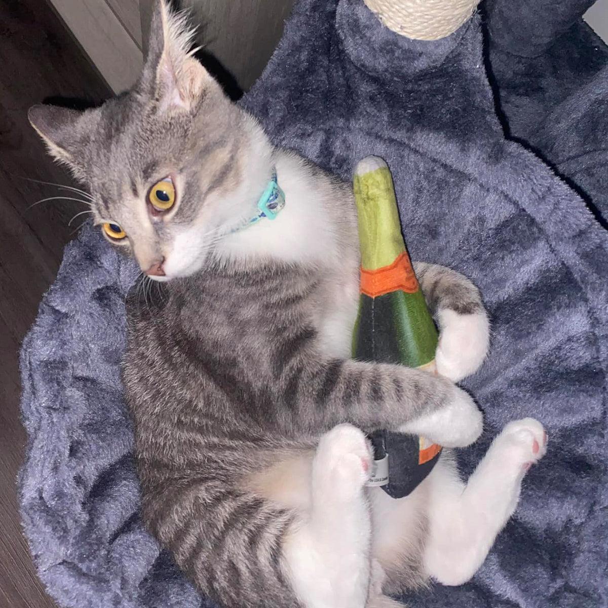 Get Toasted Refillable Champagne Bottle - Meowijuana - A Catnip Company