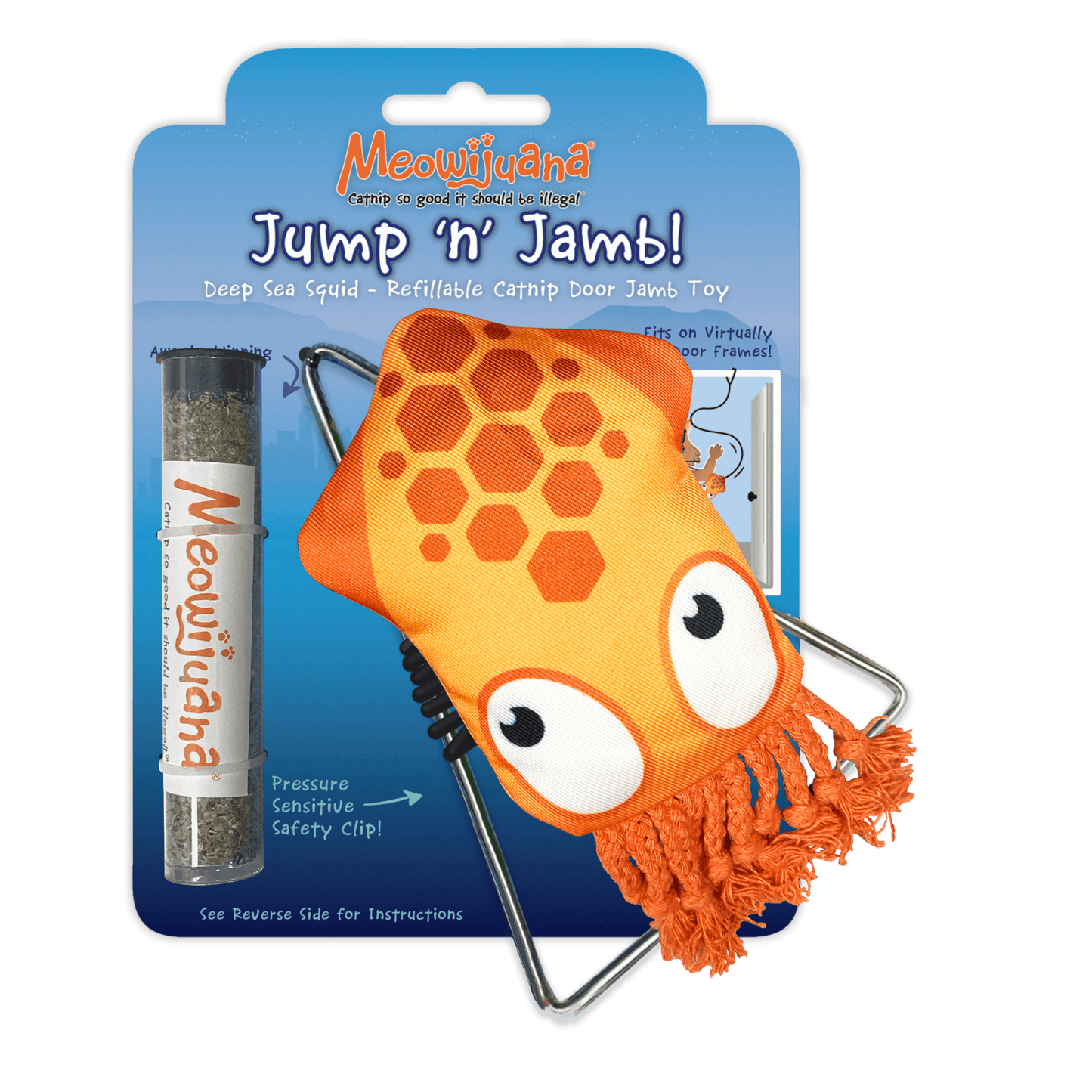 Jump 'n' Jamb - Deep Sea Squid - Refillable Catnip Swinging Toy