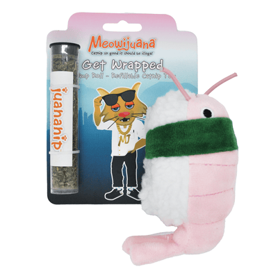 Get Wrapped Refillable Shrimp Sushi Roll - Meowijuana - A Catnip Company