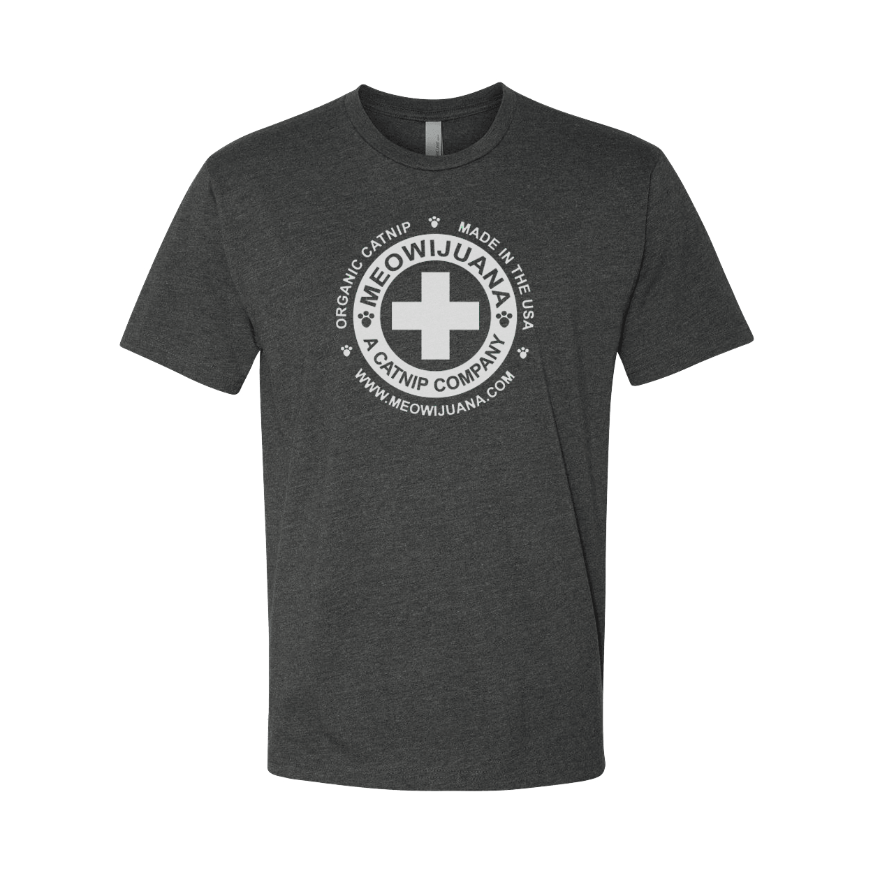 Meowijuana Crew Tee - Lifesaver Logo - Meowijuana - A Catnip Company