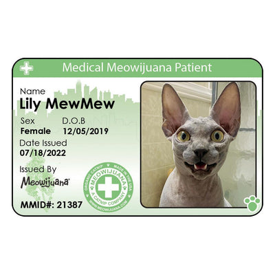 Medical Meowijuana ID - Meowijuana - A Catnip Company