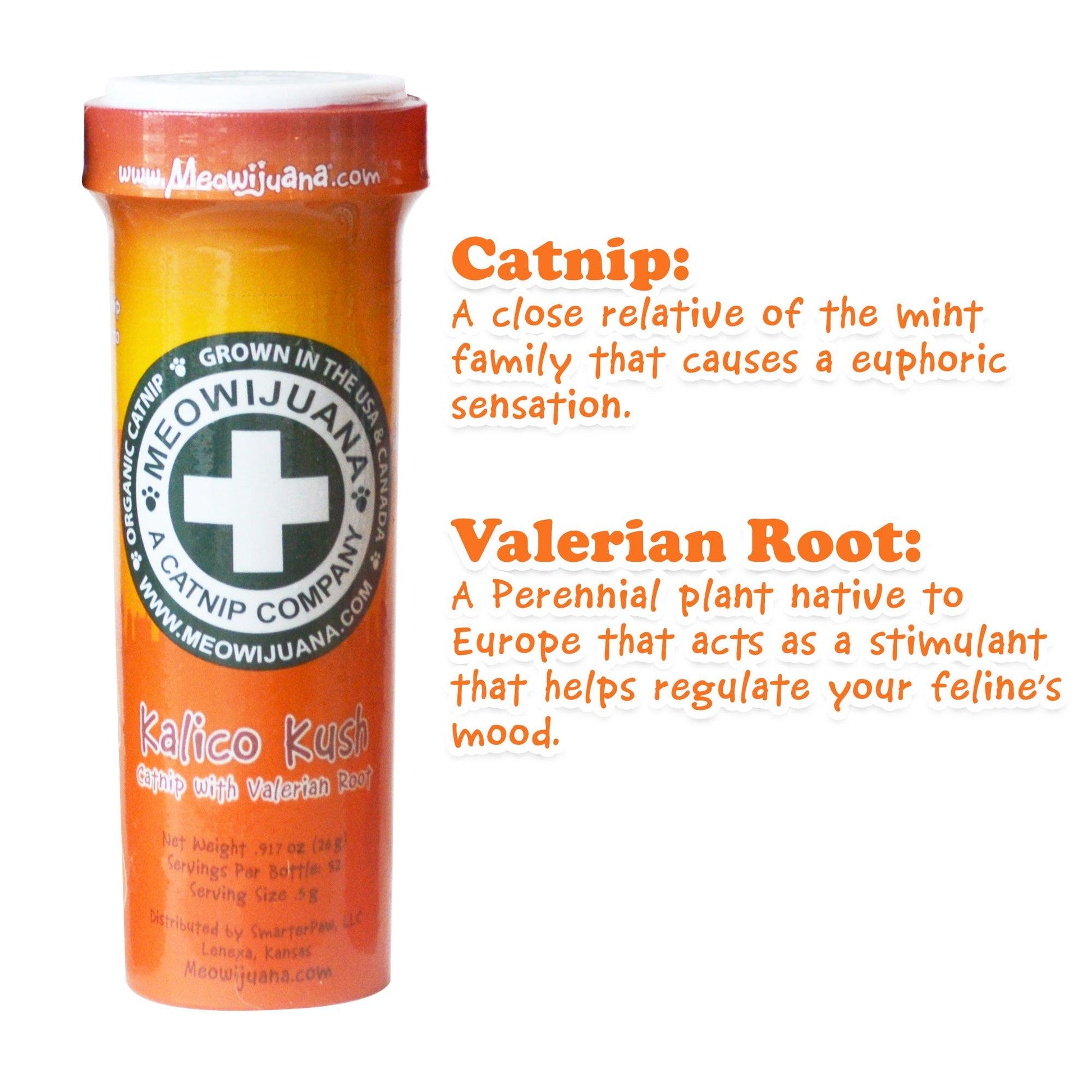 Kalico Kush - Valerian Root & Catnip Blend - Meowijuana - A Catnip Company