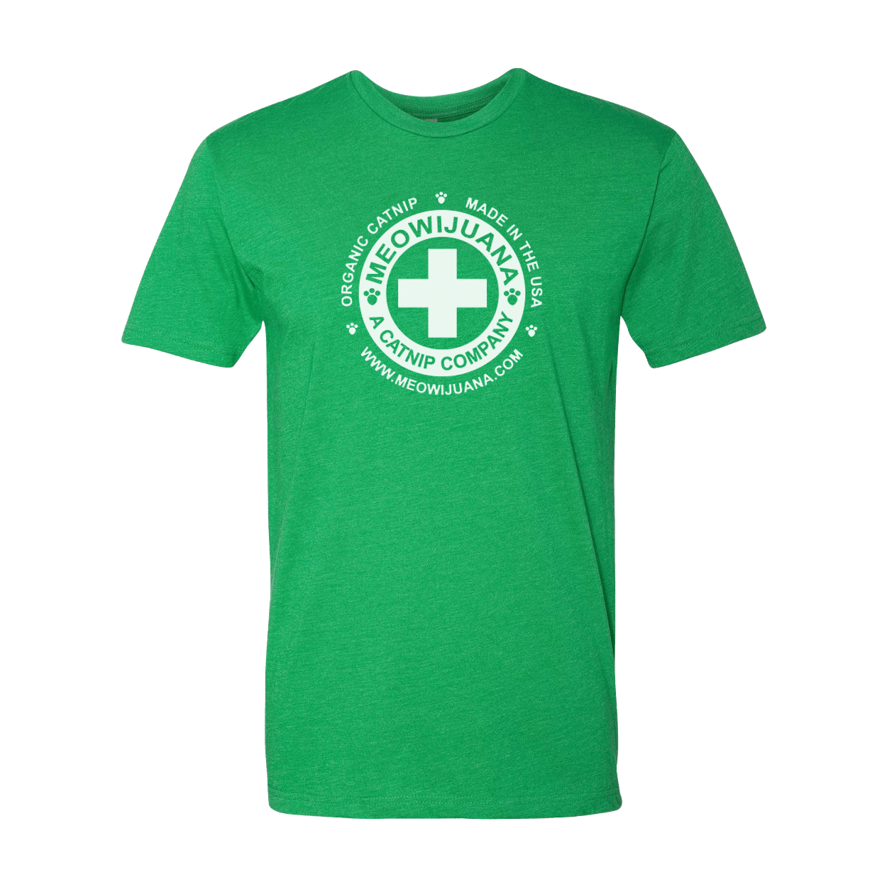 Meowijuana Crew Tee - Lifesaver Logo - Meowijuana - A Catnip Company