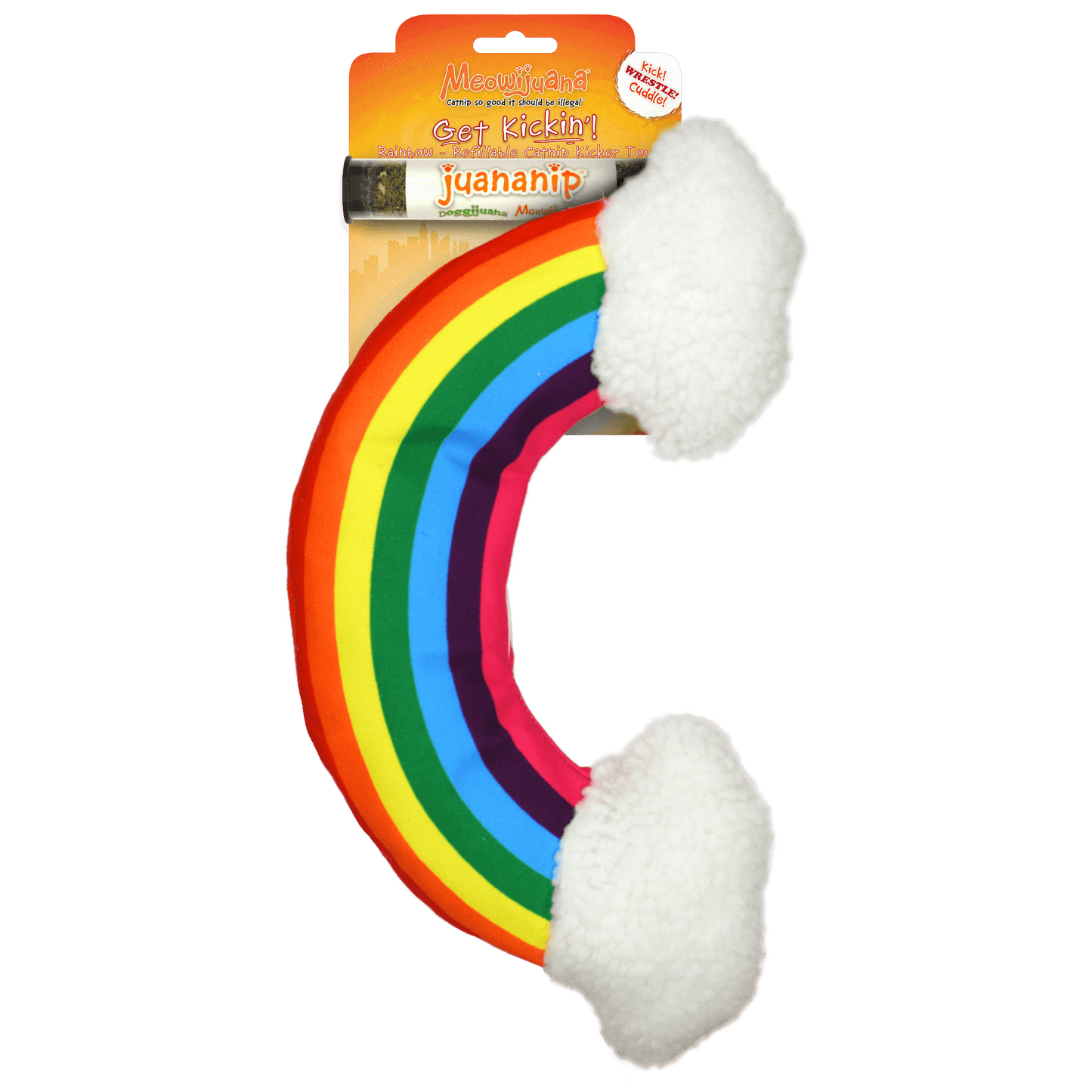 Get Kickin' Refillable Rainbow Kicker - Meowijuana - A Catnip Company