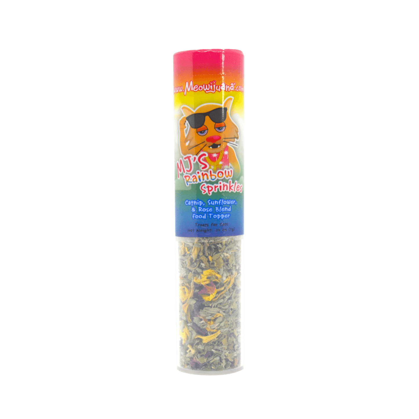 MJ's Rainbow Sprinkles Catnip Food Topper - Meowijuana - A Catnip Company