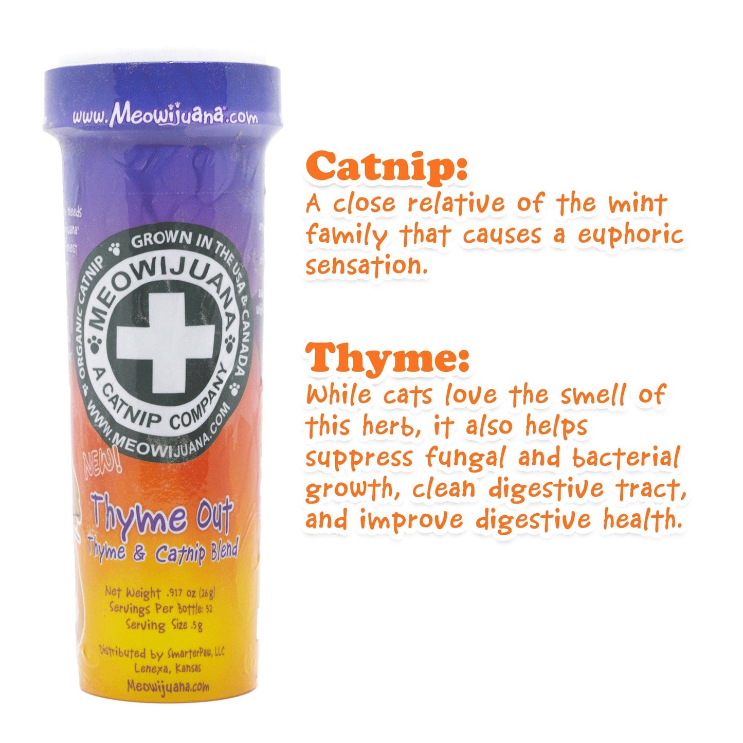 Thyme Out - Thyme & Catnip Blend - Meowijuana - A Catnip Company