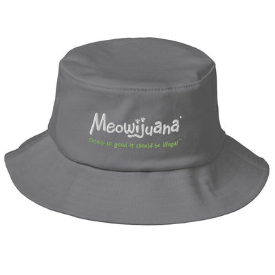 Old School Bucket Hat - Meowijuana - A Catnip Company