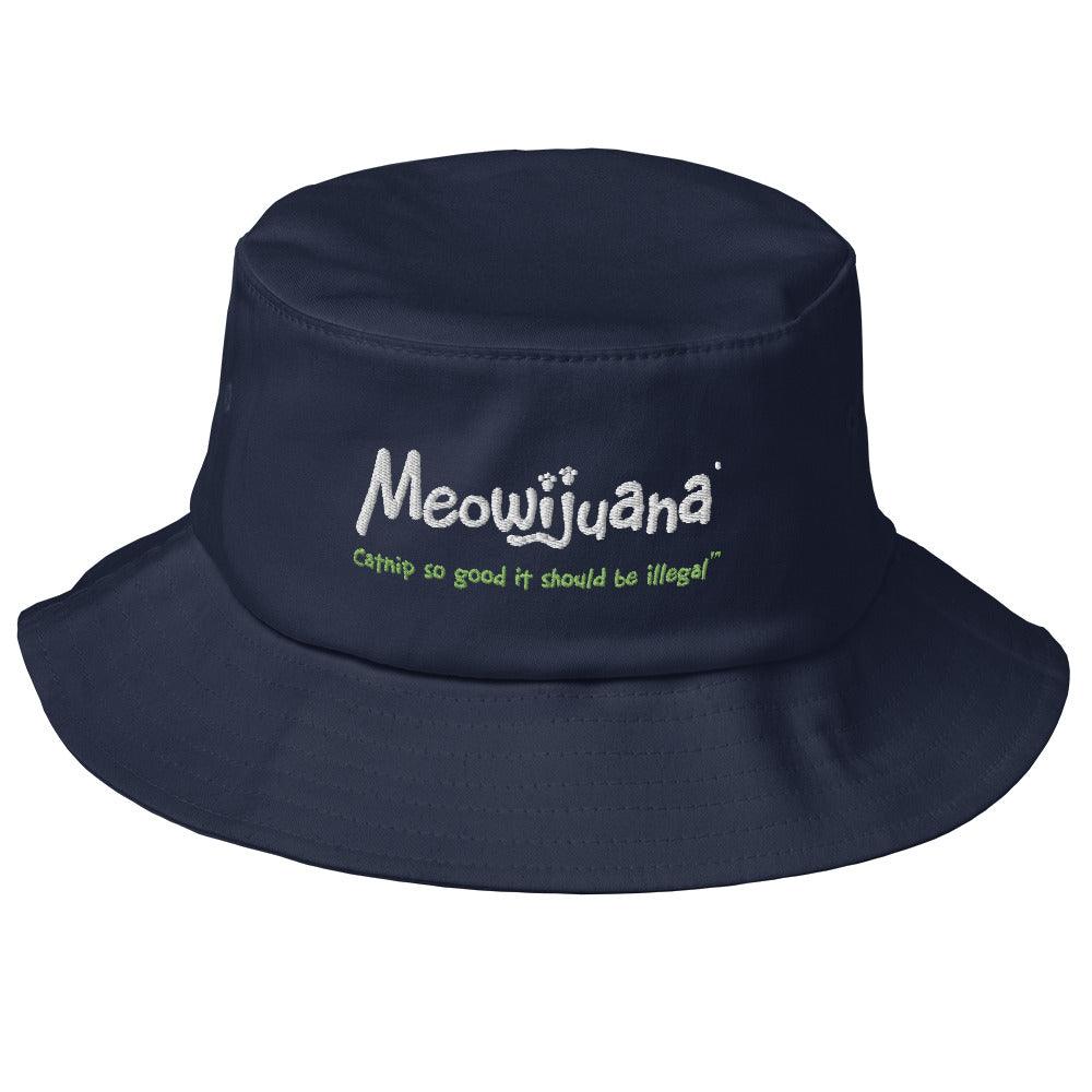 Old School Bucket Hat - Meowijuana - A Catnip Company