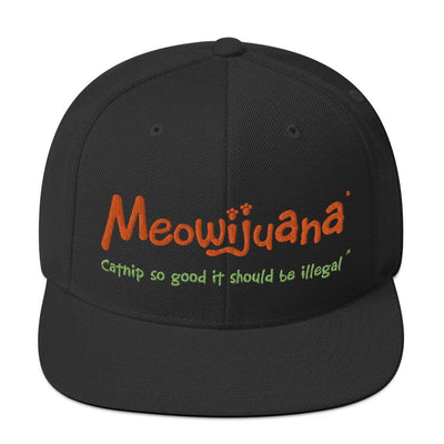 Snapback Hat w/ Embroidered Meowijuana Logo - Meowijuana - A Catnip Company