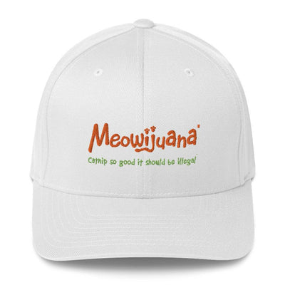 Structured Twill Cap w/ Embroidered Meowijuana Logo - Meowijuana - A Catnip Company