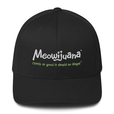 Structured Twill Cap w/ Embroidered Meowijuana Logo - Meowijuana - A Catnip Company