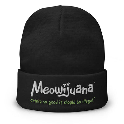 Embroidered Beanie - Meowijuana - A Catnip Company